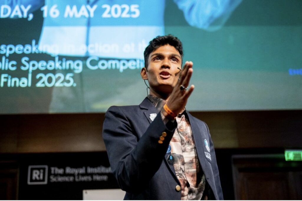 Sashane Dassanayake from Sri Lanka, winner of the International Public Speaking Competition 2025
